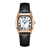 Lee Cooper Women's Analog Watch White Dial With Black Leather Strap,LC08202.431